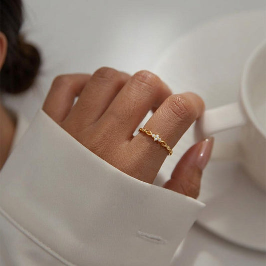 Anillo Coctel Geométrico