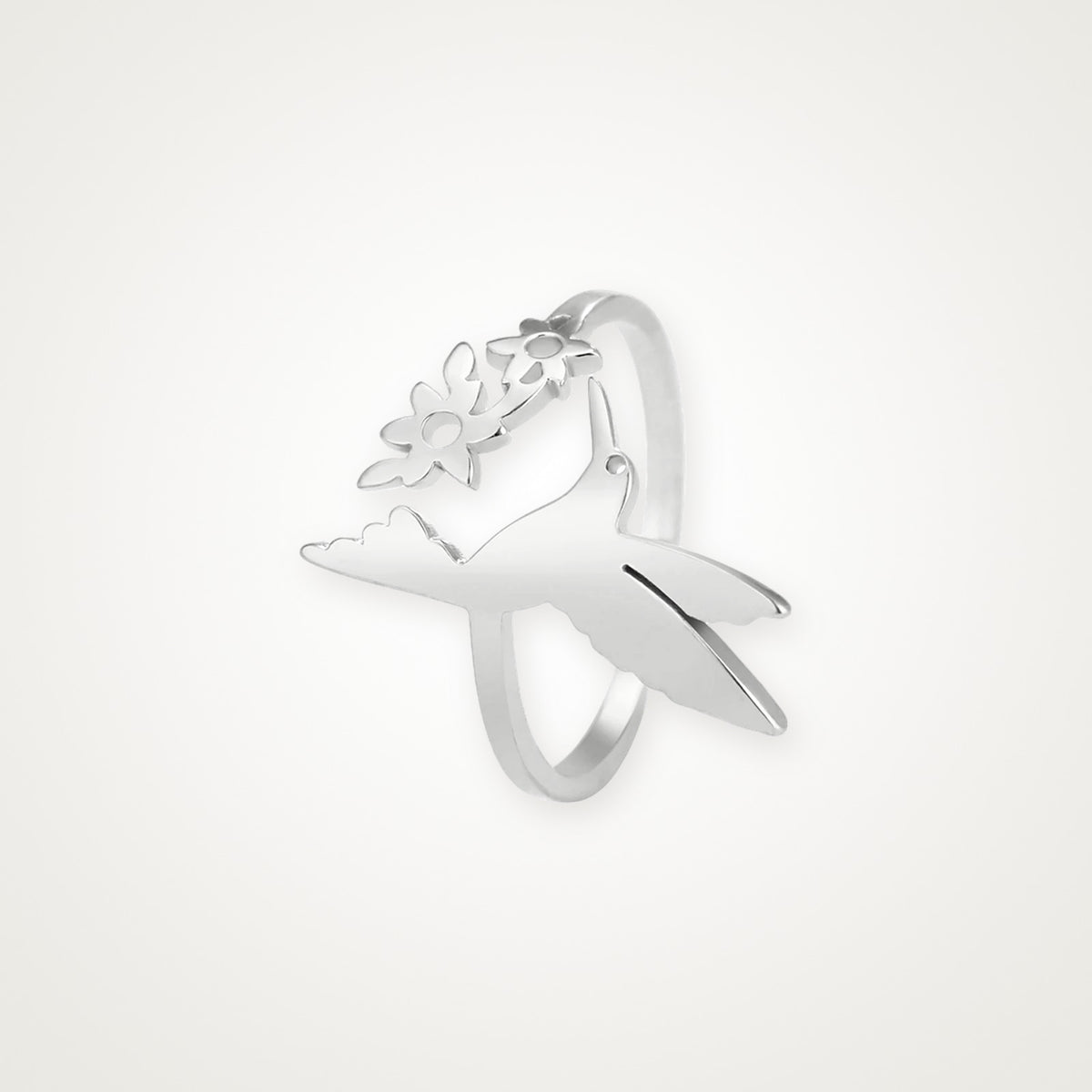 Anillo Colibrí plateado
