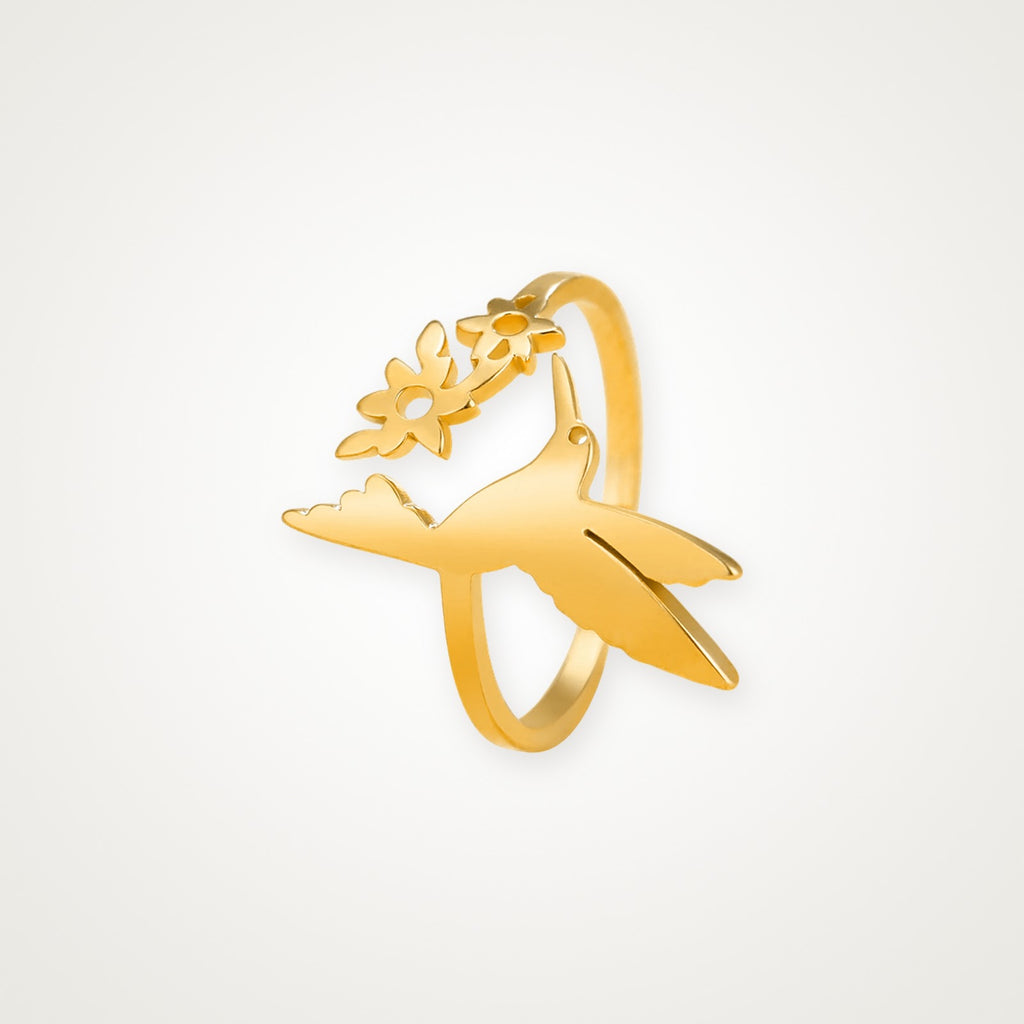 Anillo Colibrí dorado
