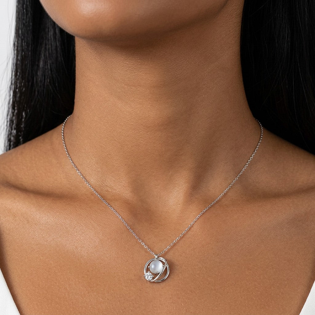 Anillo, Collar o Aretes de Cristal Azul