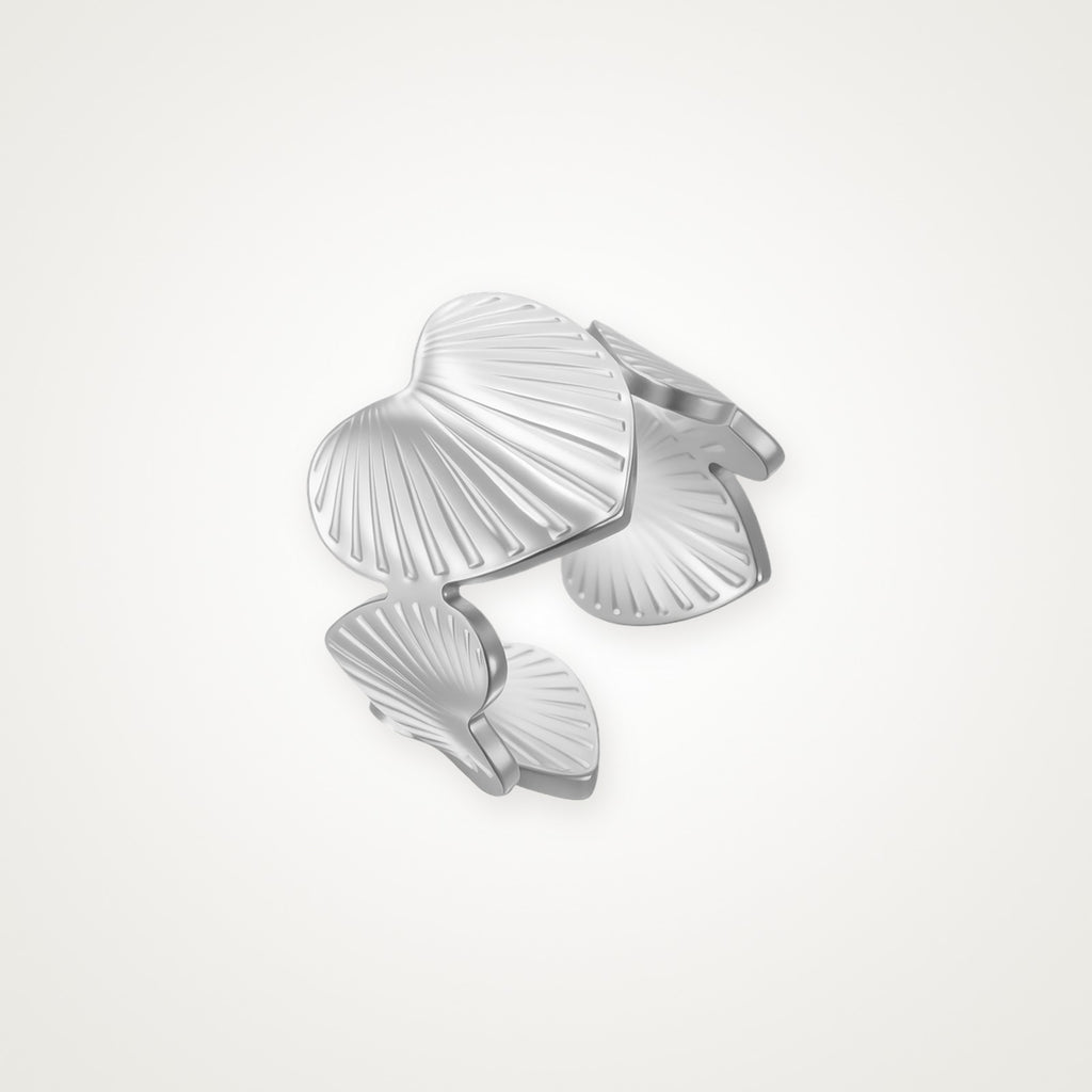 Anillo Conchas plateado