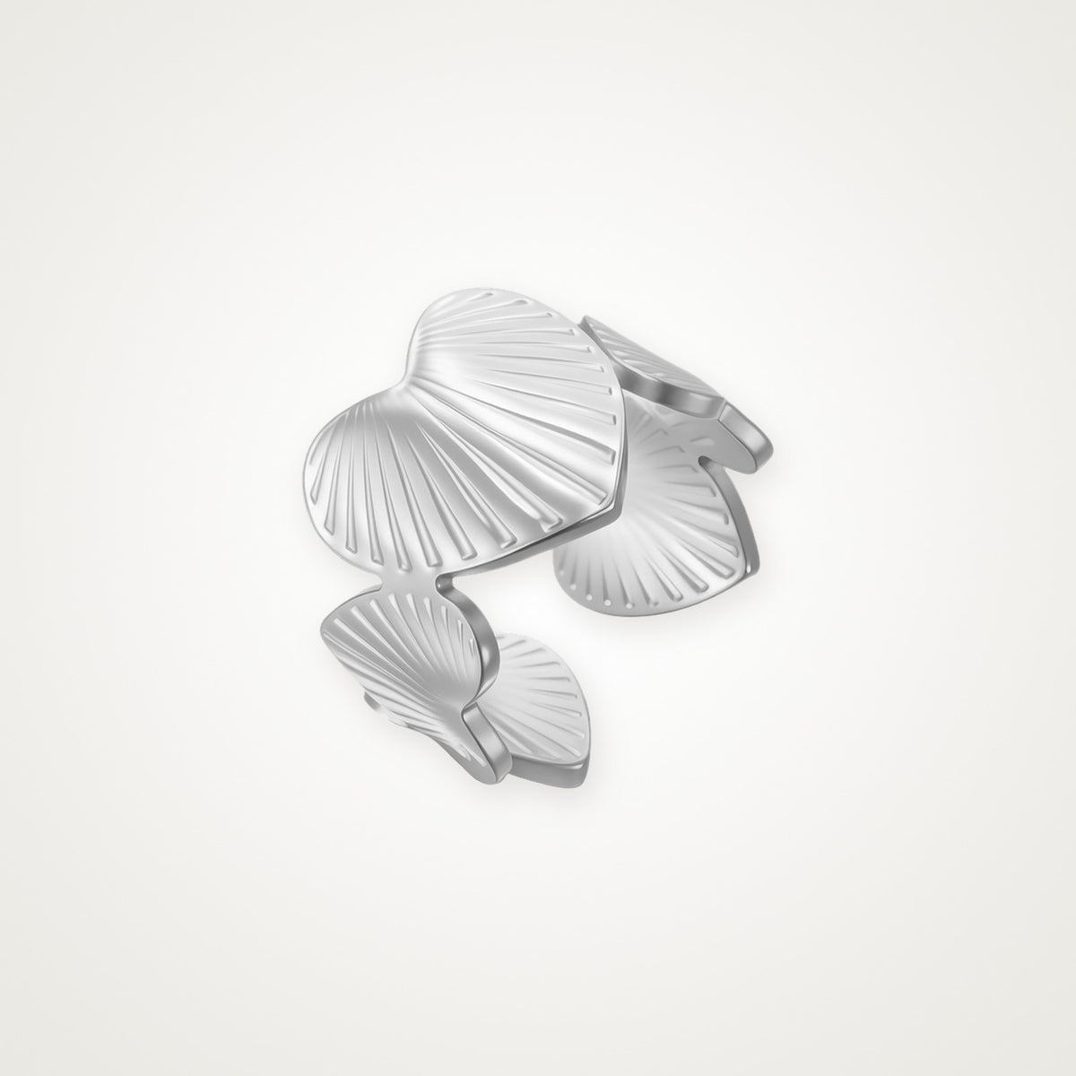 Anillo Conchas plateado