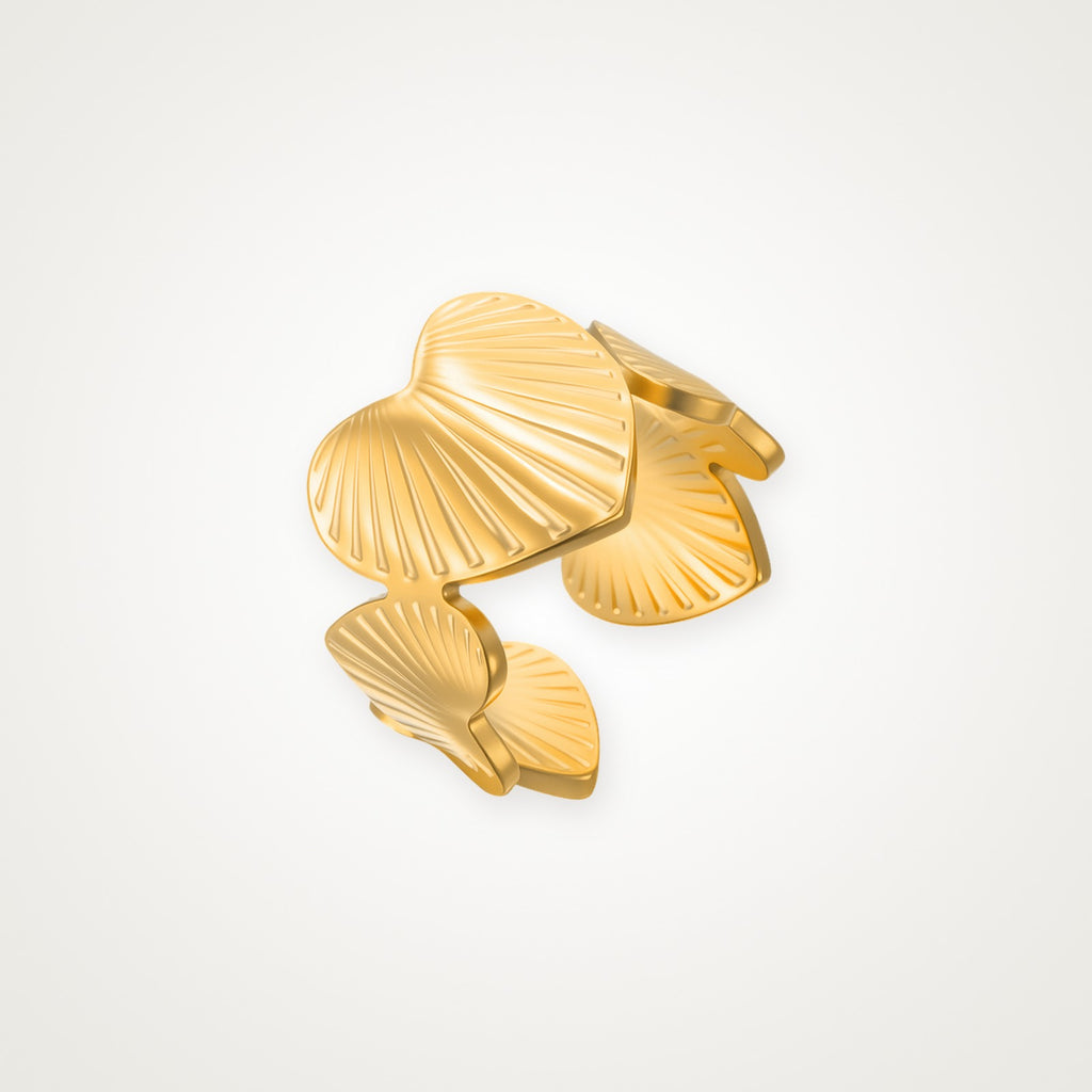 Anillo Conchas dorado