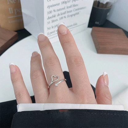 Anillo Corazón Calado Sencillo