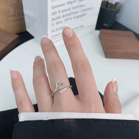 Anillo Corazón Calado Sencillo