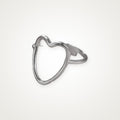 Anillo Corazón de alambre plateado