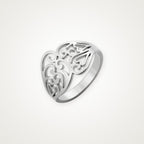 Anillo Corazón de filigrana plateado