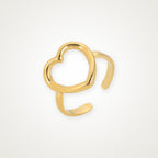 Anillo Corazón grande dorado