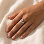 Anillo Corazón musical plateado puesto