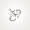 Anillo Corazón musical plateado