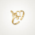 Anillo Corazón musical dorado