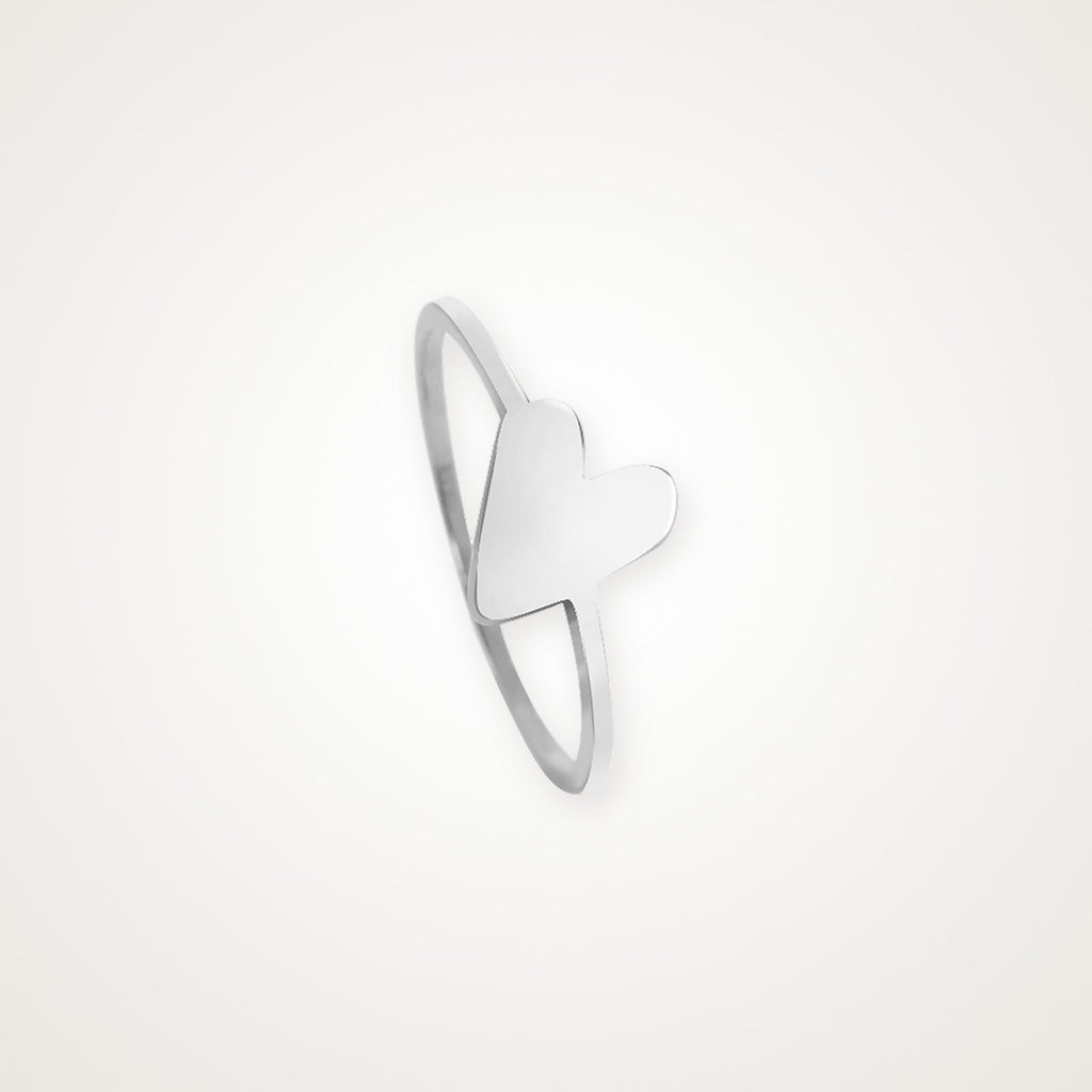 Anillo Corazón plateado