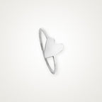 Anillo Corazón plateado