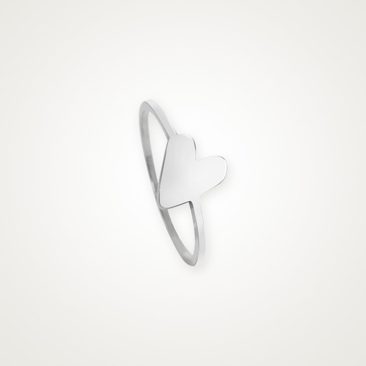 Anillo Corazón plateado