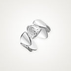 Anillo Corazones encontrados plateado