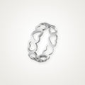 Anillo Corazones plateado
