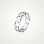 Anillo Corazones plateado