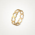 Anillo Corazones dorado