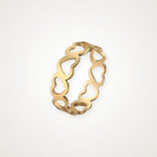 Anillo Corazones dorado