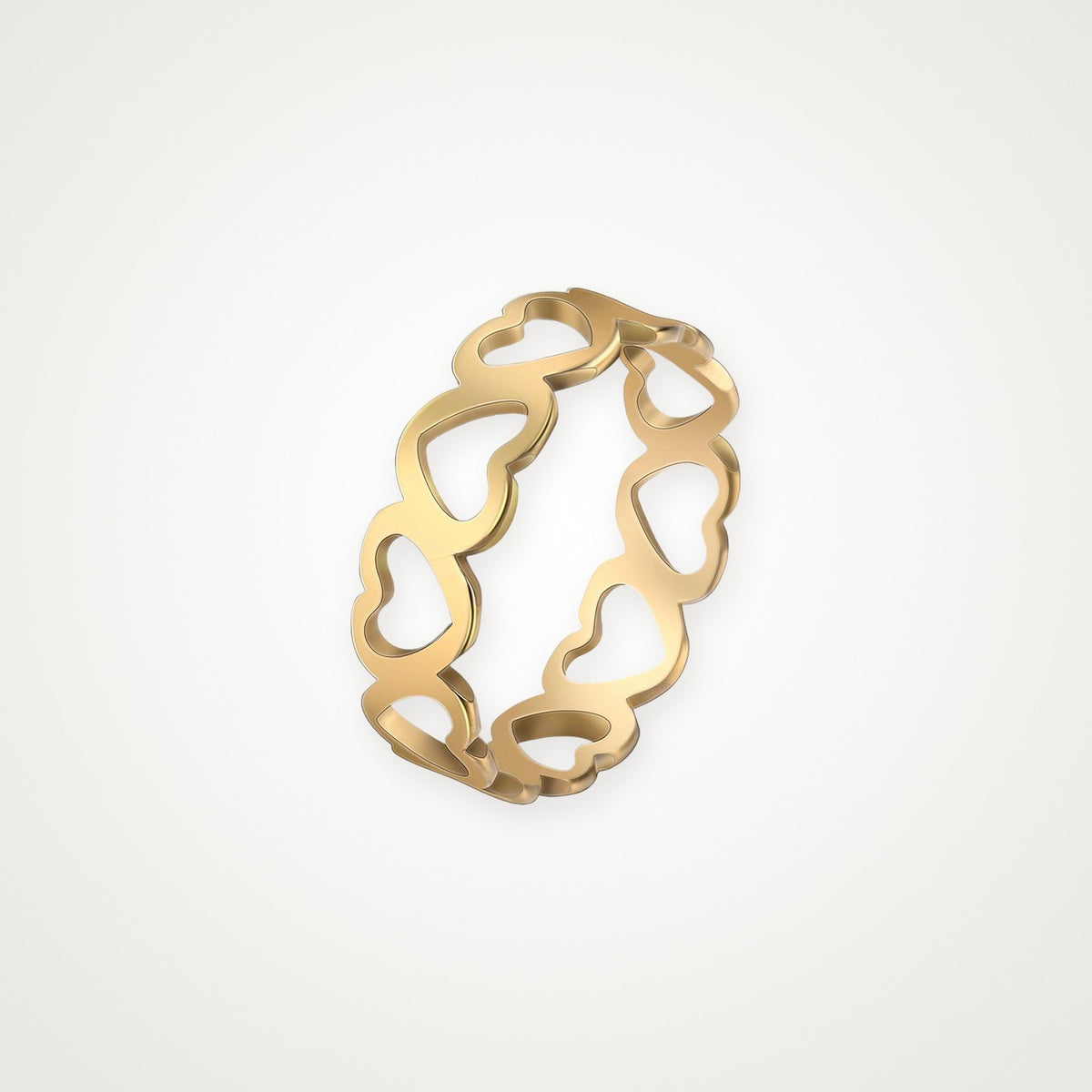 Anillo Corazones dorado