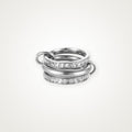 Anillo Cuatro aros plateado