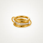 Anillo Cuatro aros dorado
