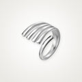 Anillo Cuatro líneas plateado