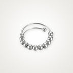Anillo Cuentas giratorias plateado