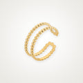 Anillo Doble bolitas dorado