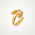 Anillo Doble gota dorado