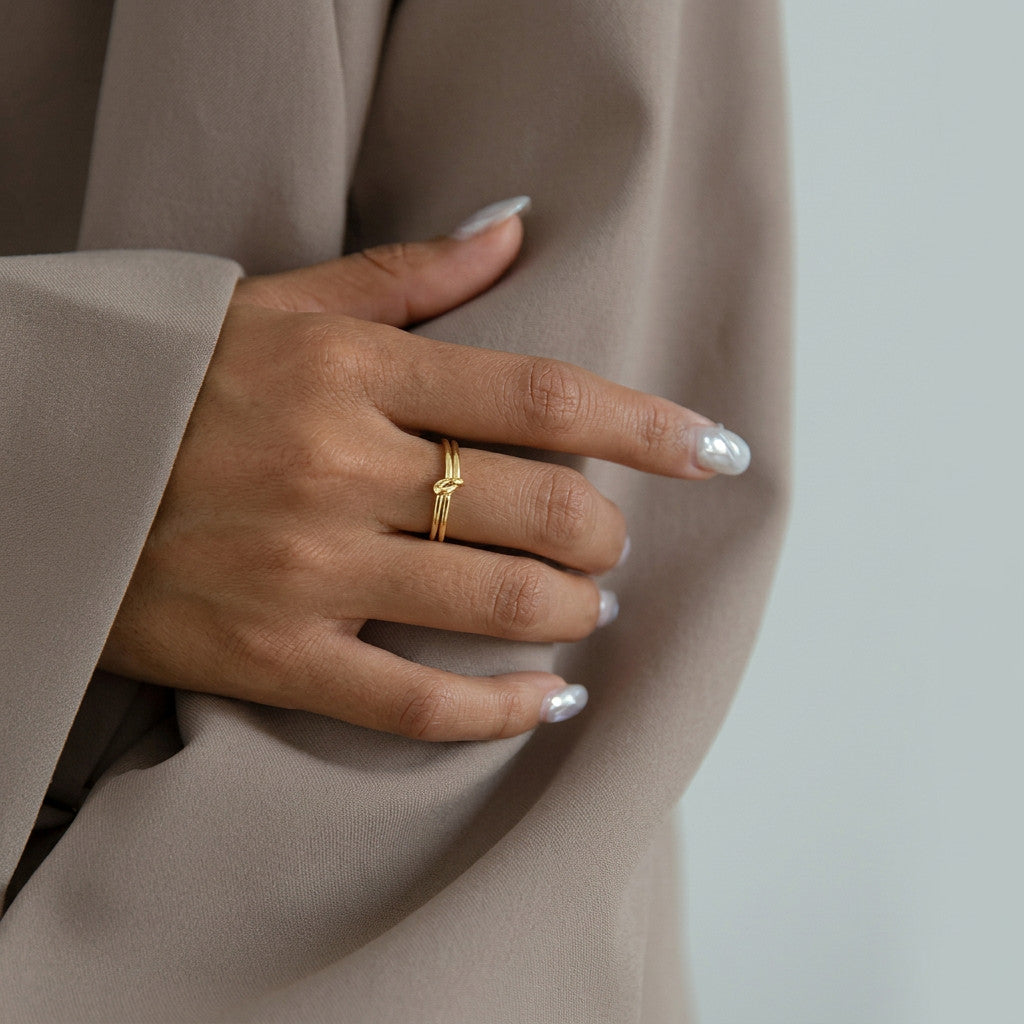 Anillo Doble Nudo Ajustable