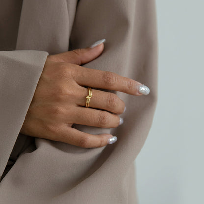 Anillo Doble Nudo Ajustable