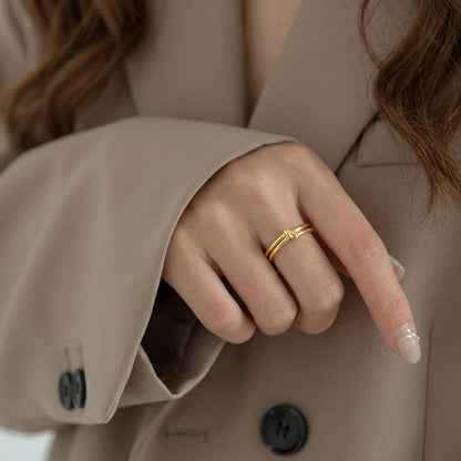 Anillo Doble Nudo Ajustable