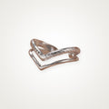 Anillo Doble V plateado