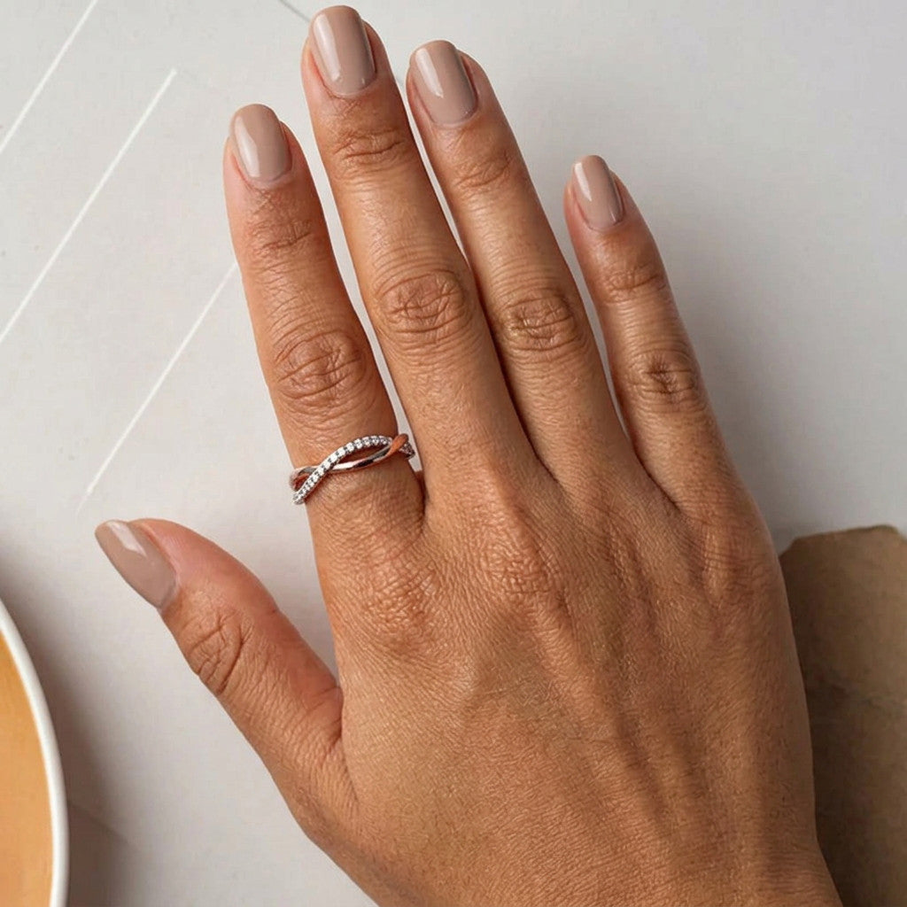 Anillo Doble Vuelta Bicolor