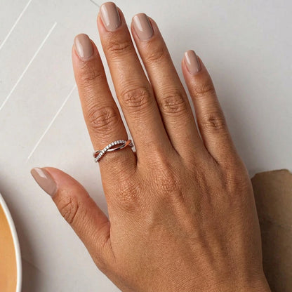 Anillo Doble Vuelta Bicolor