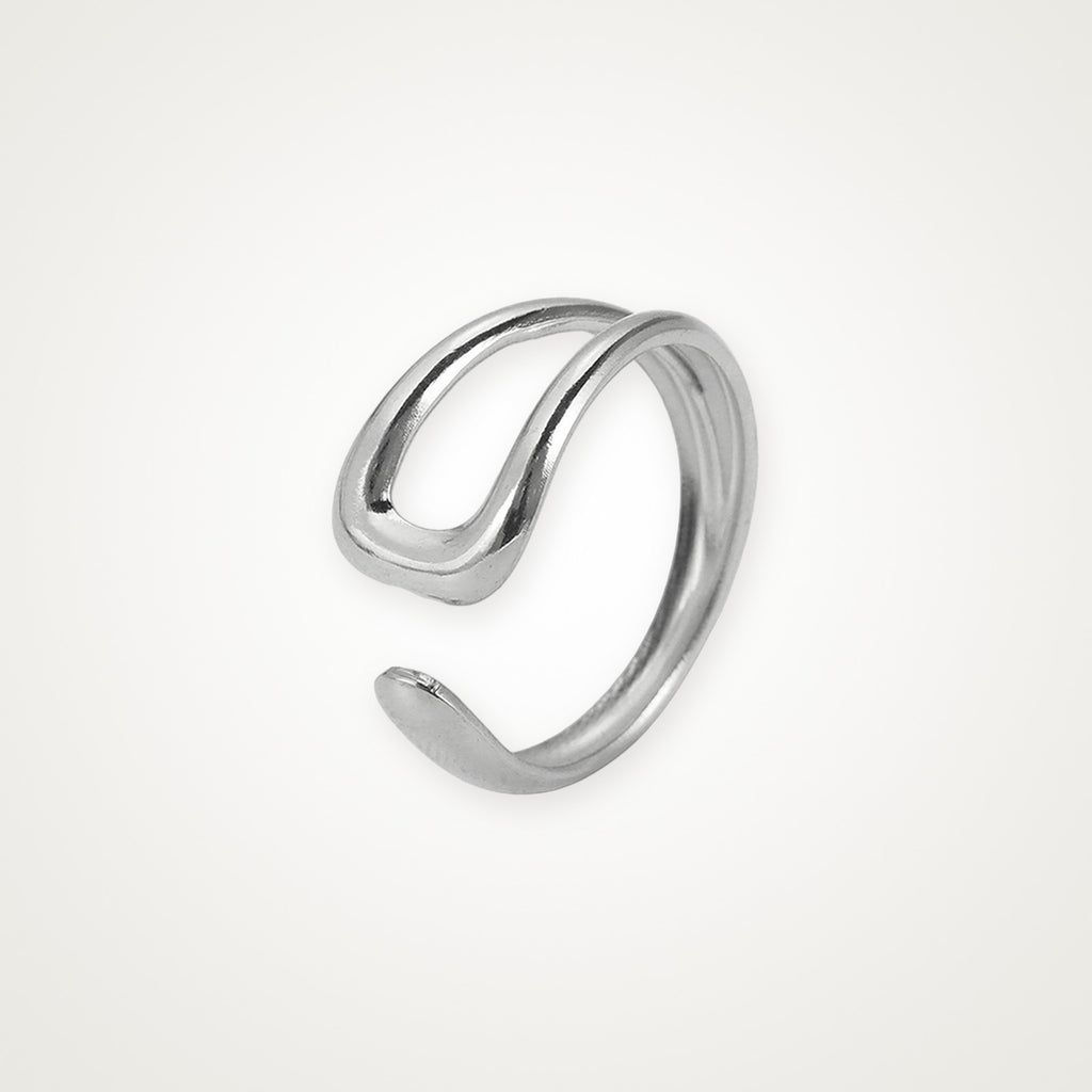 Anillo Doble vuelta plateado