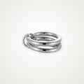 Anillo Dos aros plateado