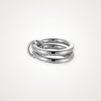 Anillo Dos aros plateado