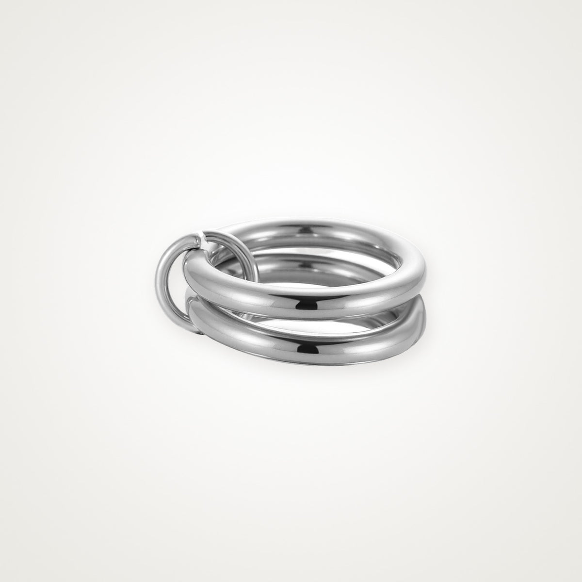 Anillo Dos aros plateado