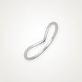 Anillo en V plateado