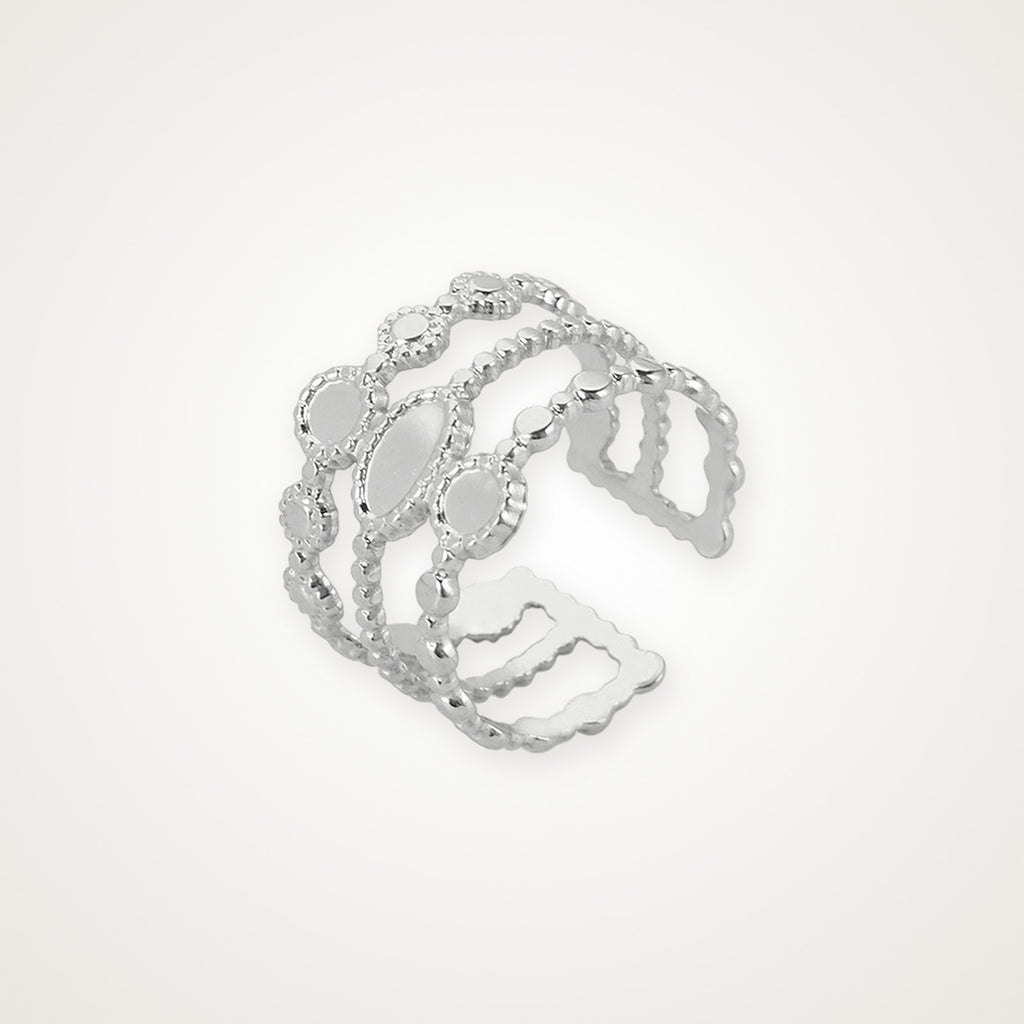 Anillo Encaje plateado