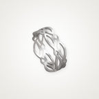 Anillo Entrelazado ancho plateado