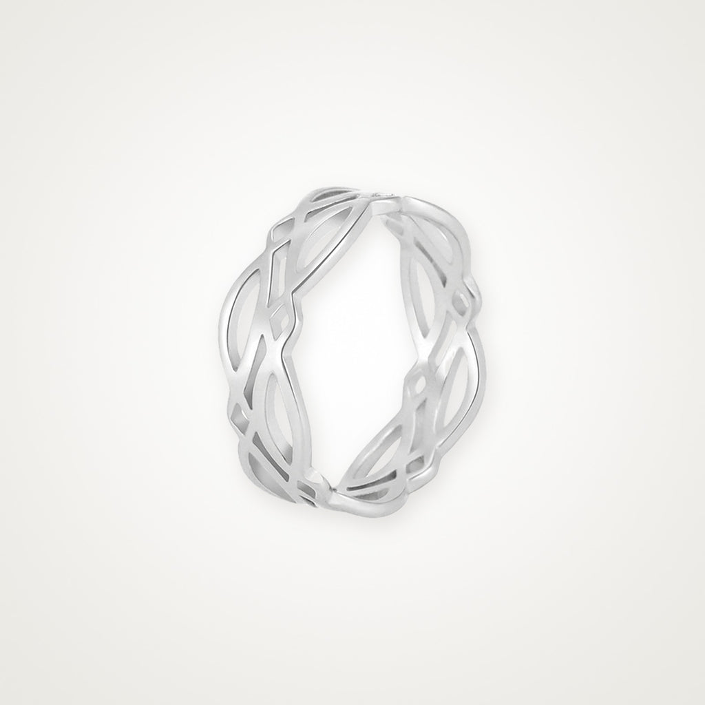 Anillo Entrelazado plateado