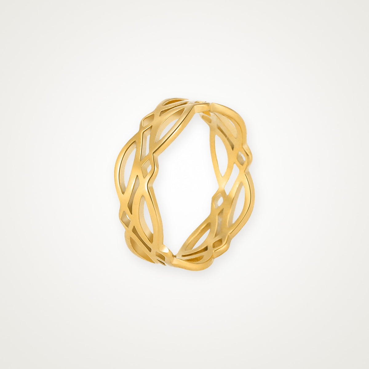Anillo Entrelazado dorado