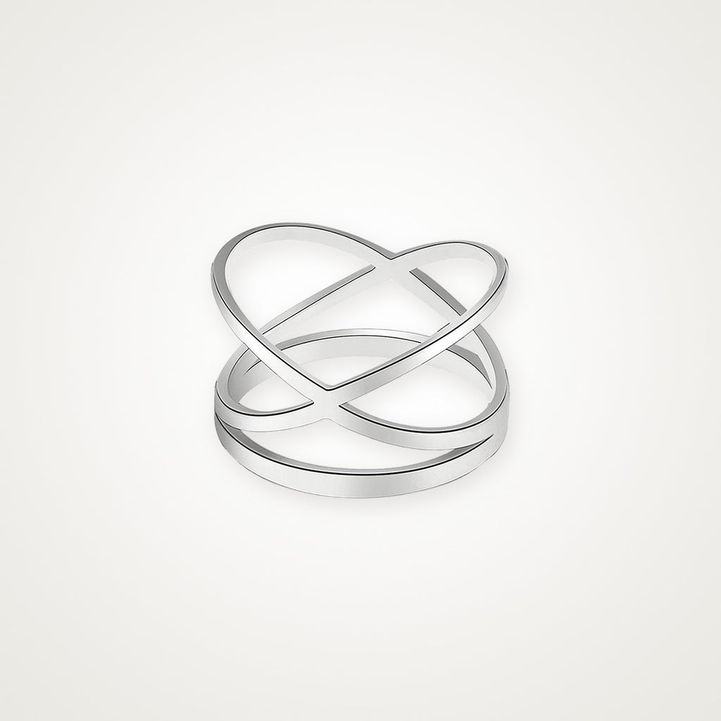Anillo Equis plateado