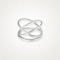 Anillo Equis plateado