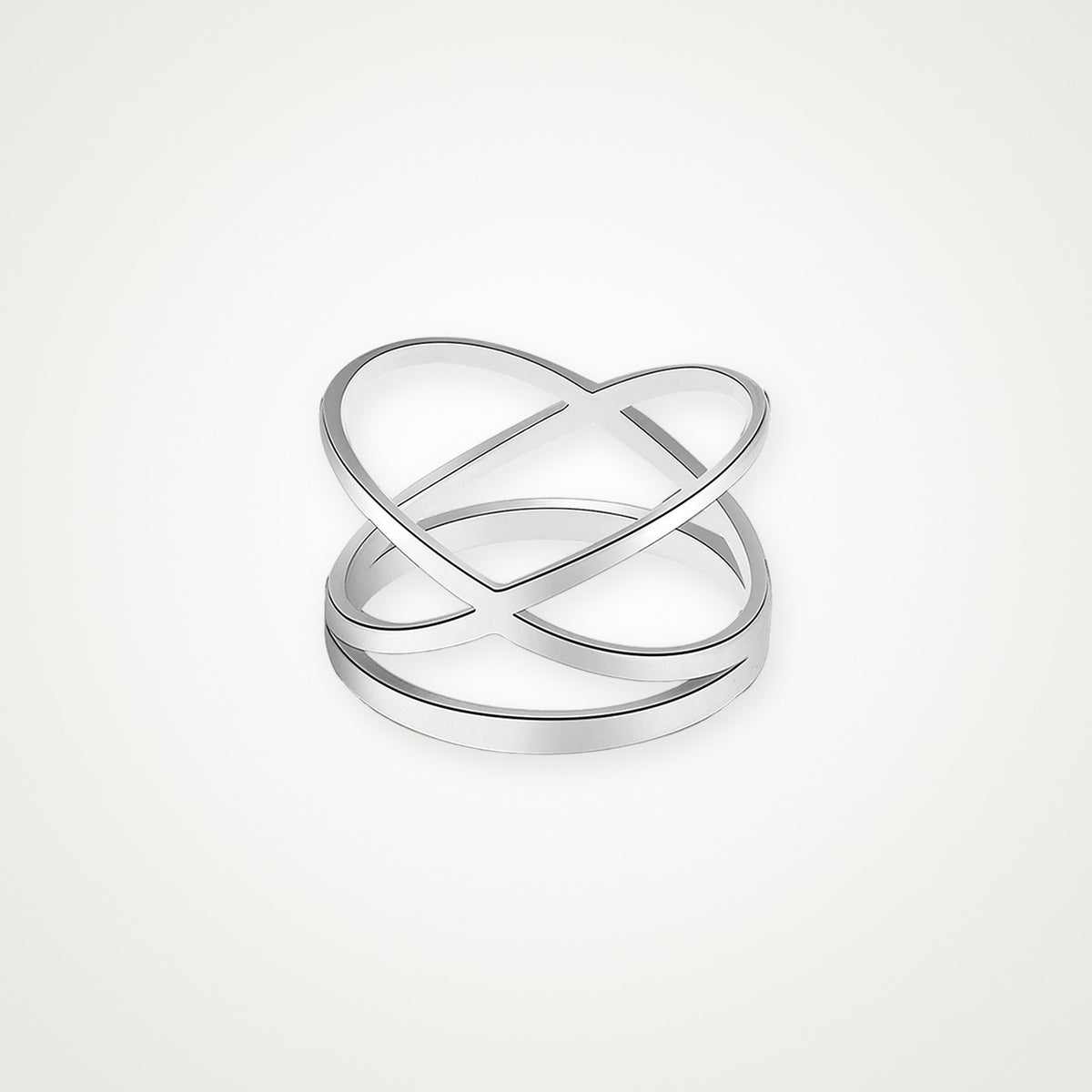 Anillo Equis plateado