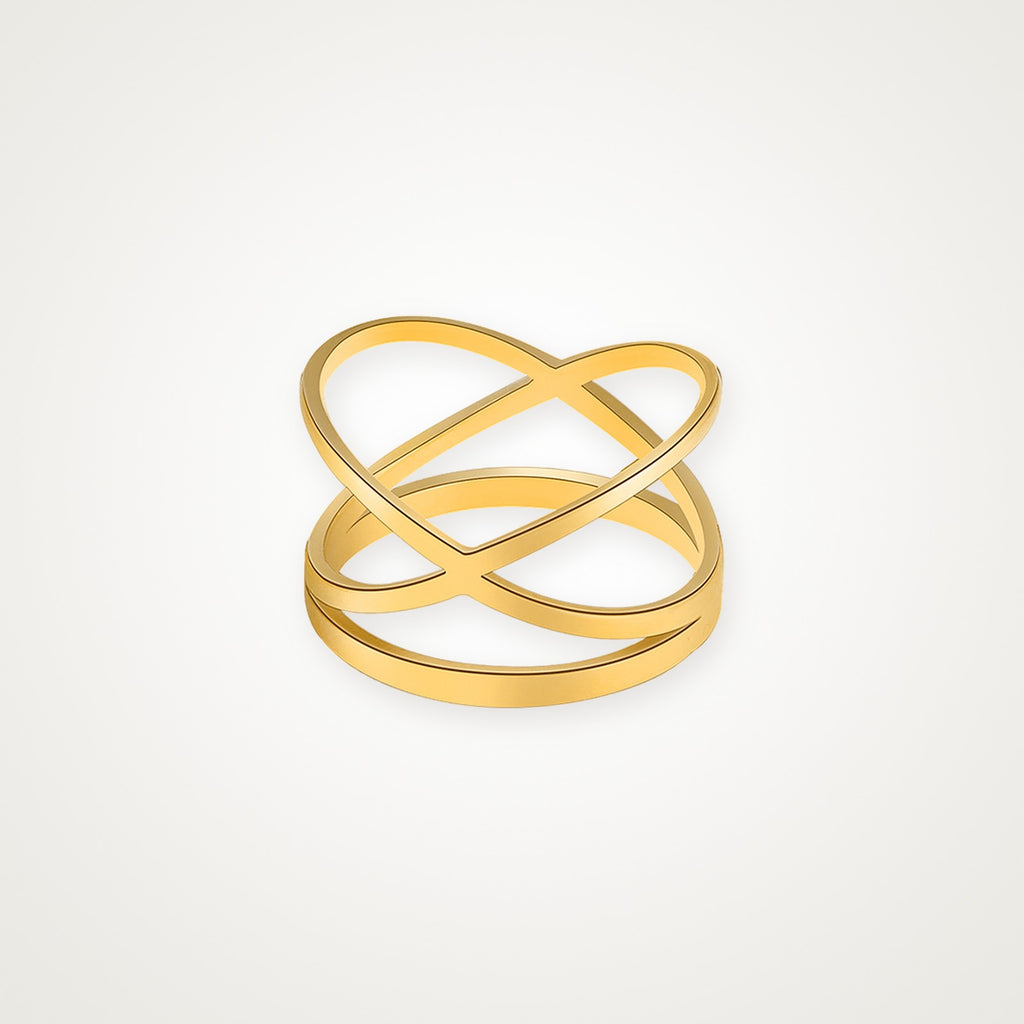 Anillo Equis dorado