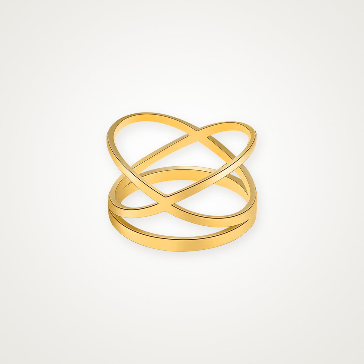 Anillo Equis dorado